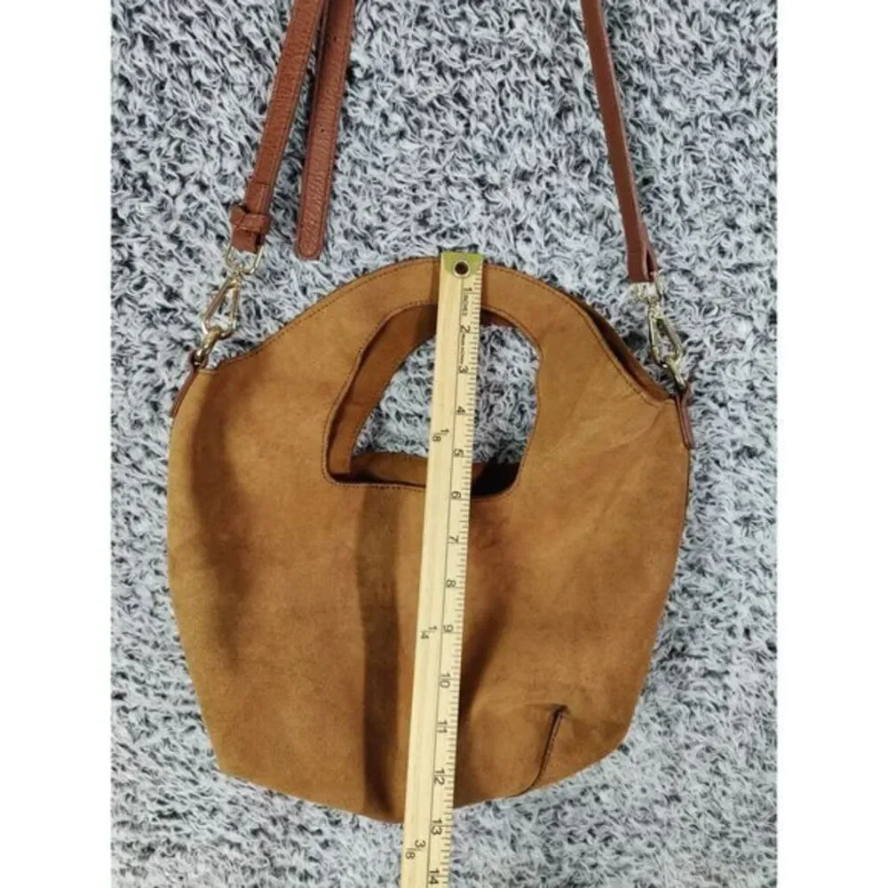 Urban Outfitters Womens Earthy Hobo Minimalist Crossbody Bag Brown Vegan Suede